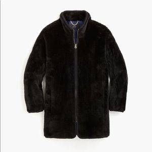 Jcrew zip up teddy coat